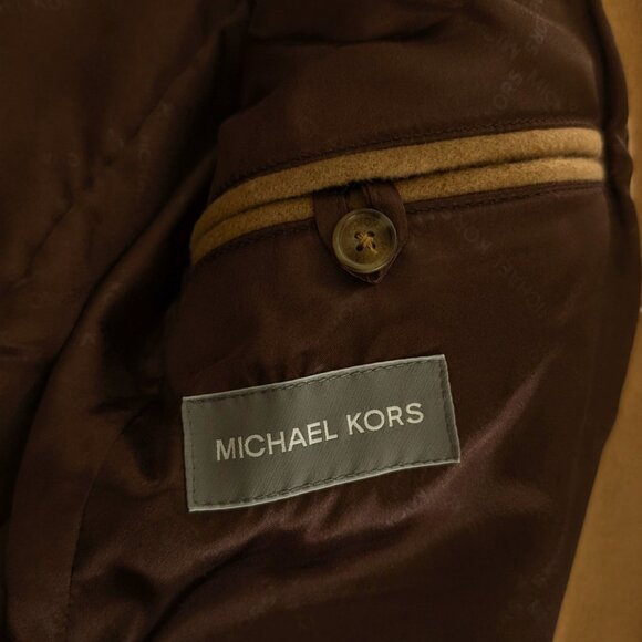 MICHAEL KORS Overcoat Men's 40R Madison Camel‎ Lined Classic Topcoat Classic - Picture 10 of 13
